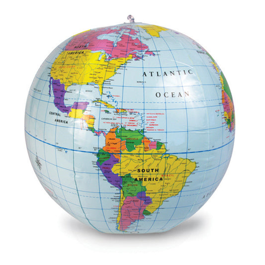 Inflatable 11" World Globe