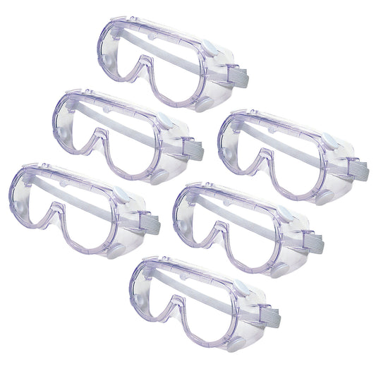 (6 EA) SAFETY GOGGLES MEET ANSI Z871 STANDARDS