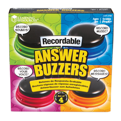 Recordable Answer Buzzers, Set of 4