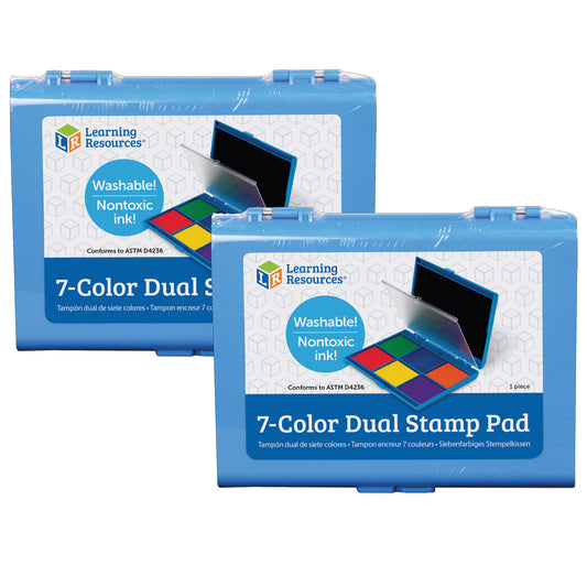 Stamp Pad, 7 Colors Per Pad, Set of 2