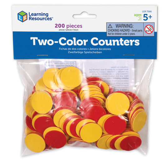 Two-Color Counters, Red and Yellow, Set of 200