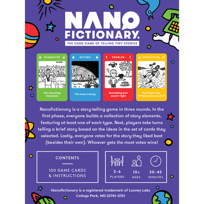 Nanofictionary Card Game