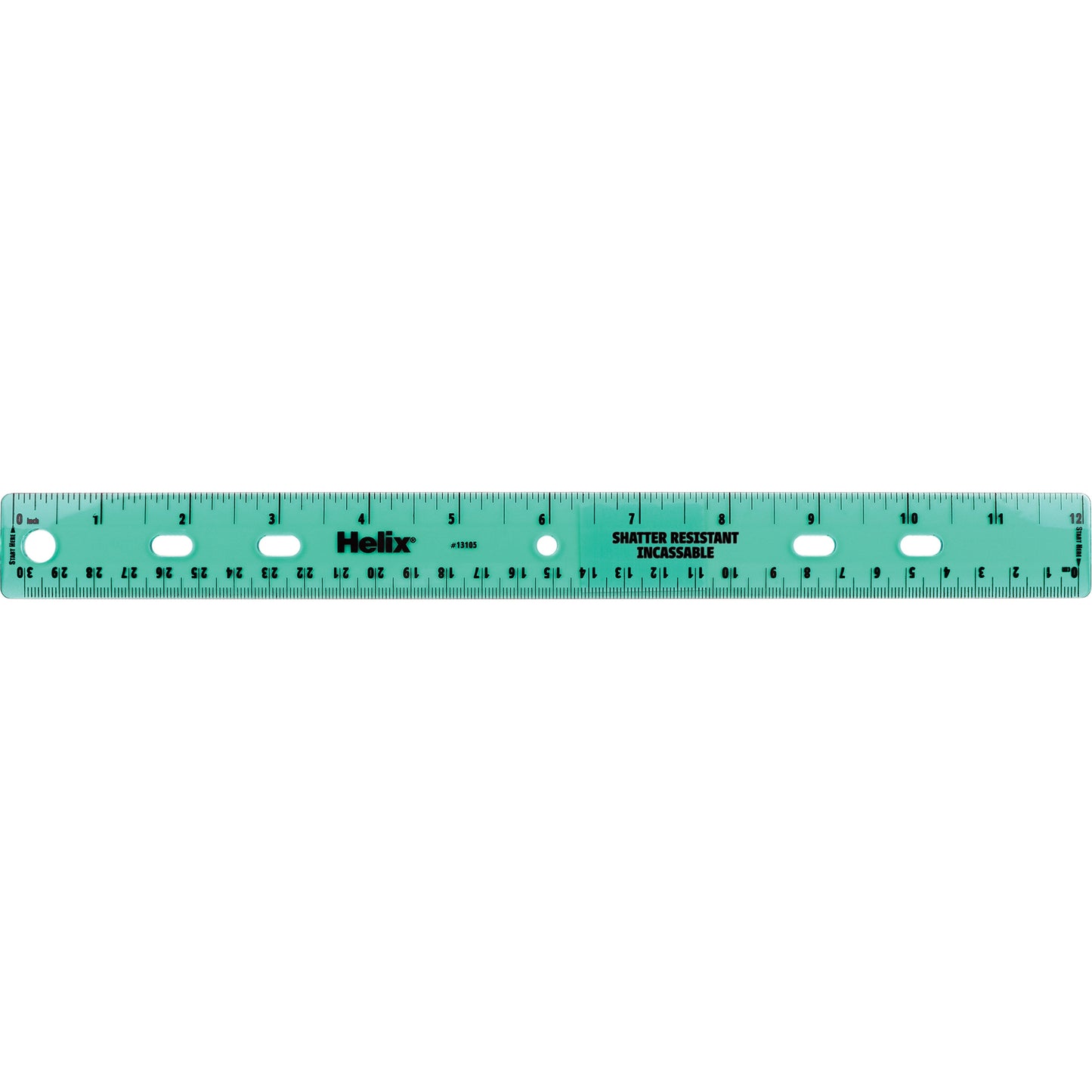 Shatter Resistant Ringbinder Ruler 12" / 30cm, Pack of 25