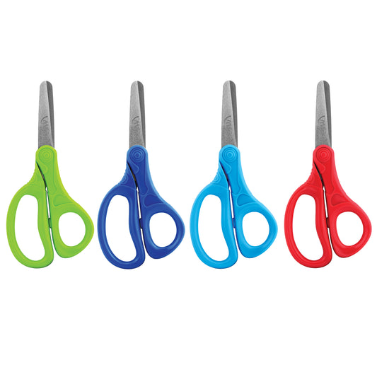 Essential 5" Blunt School Scissors, Assorted Colors