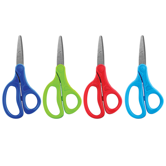 Essential 5" Pointed School Scissors, Assorted Colors