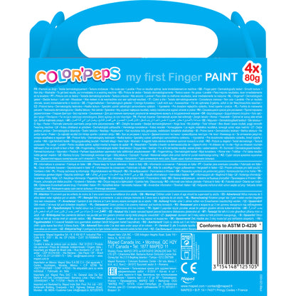 Color'Peps My First Premium Finger Paint, 4 Per Pack, 2 Packs