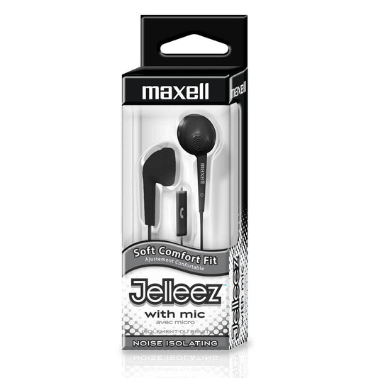 Jelleez™ Soft Earbuds with Mic, Black