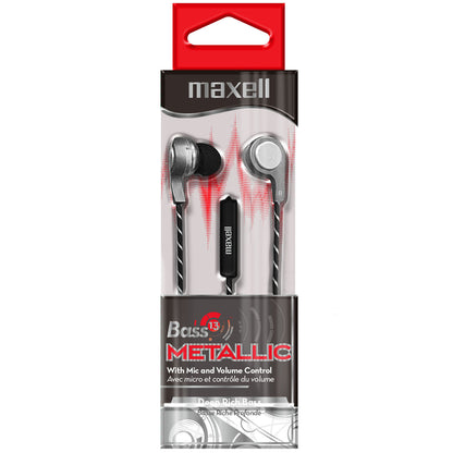 Bass13™ Metallic Earbuds with Mic & Volume Control