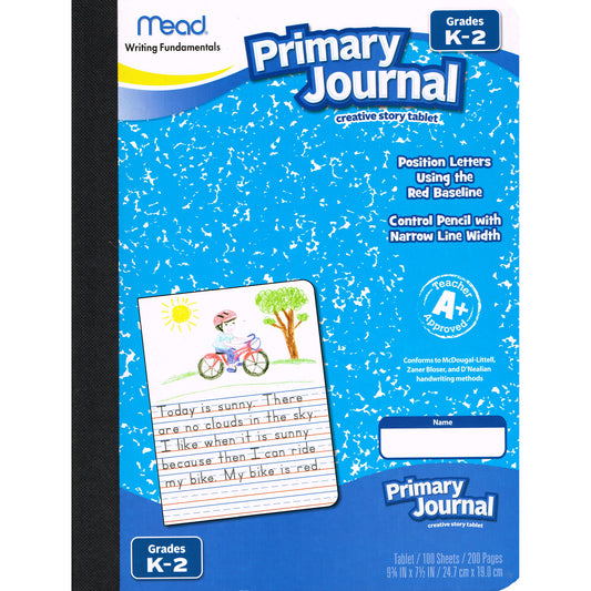 Primary Journal Half Page Ruled, 100 Sheets