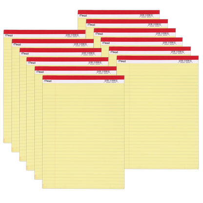 (12 EA) LEGAL PAD 8.5 X 11.75 50 SHTS CANARY