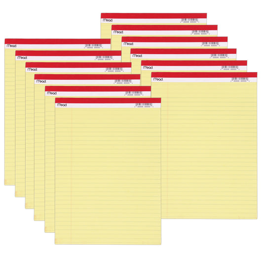 (12 EA) LEGAL PAD 8.5 X 11.75 50 SHTS CANARY