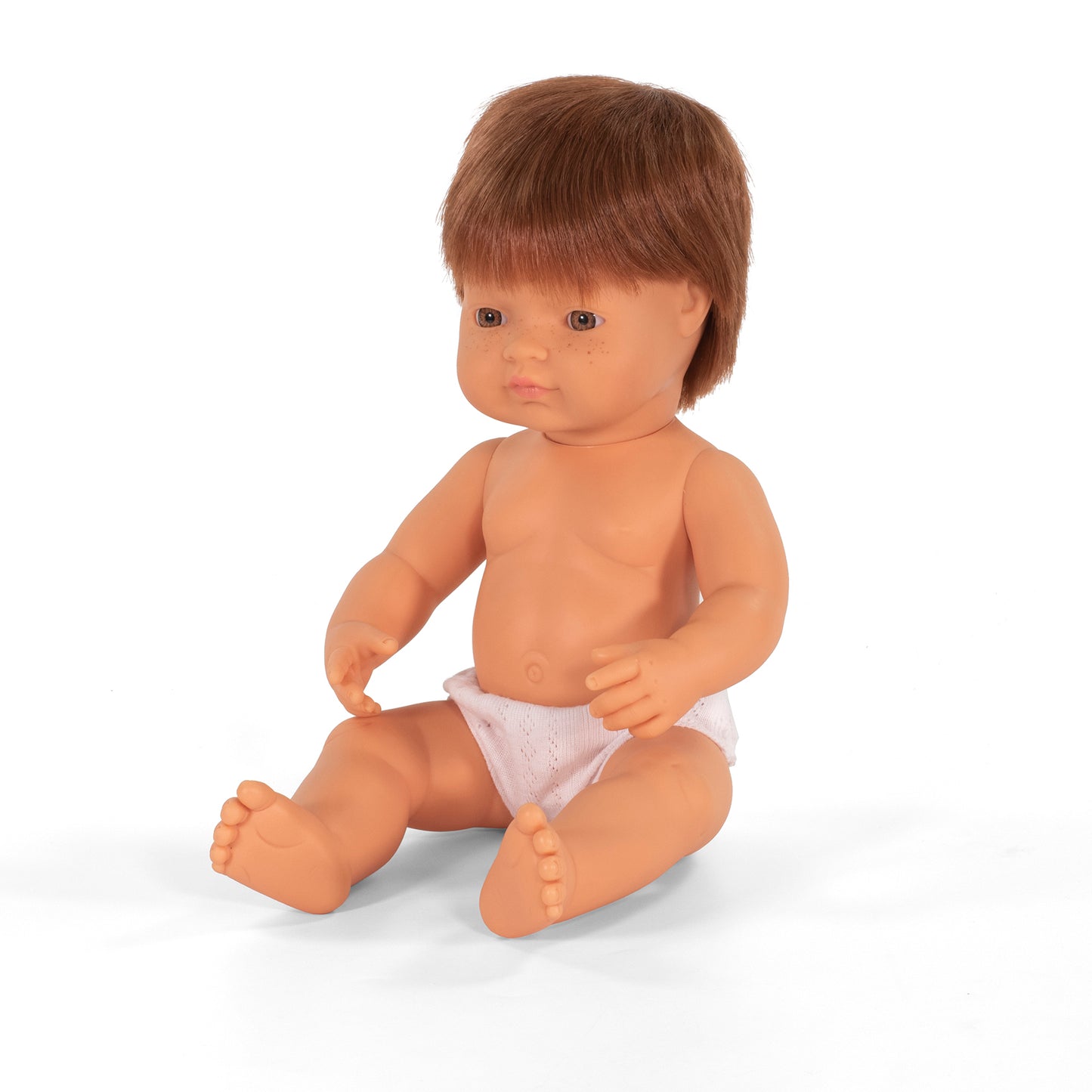 Anatomically Correct 15" Baby Doll, Caucasian Boy, Red Hair