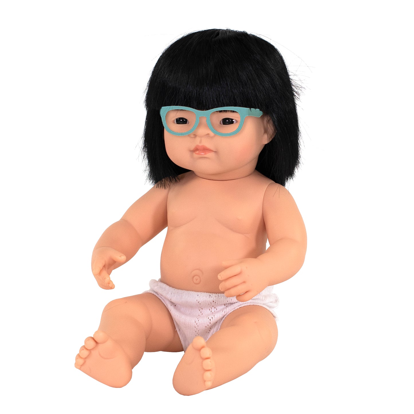 Baby Doll Asian Girl With Glasses 15'', Polybagged