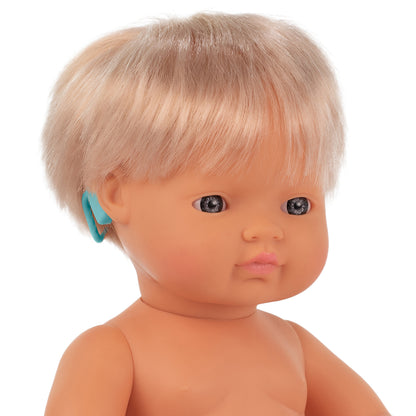 Baby Doll Caucasian Girl With Hearing Aid 15'', Polybagged