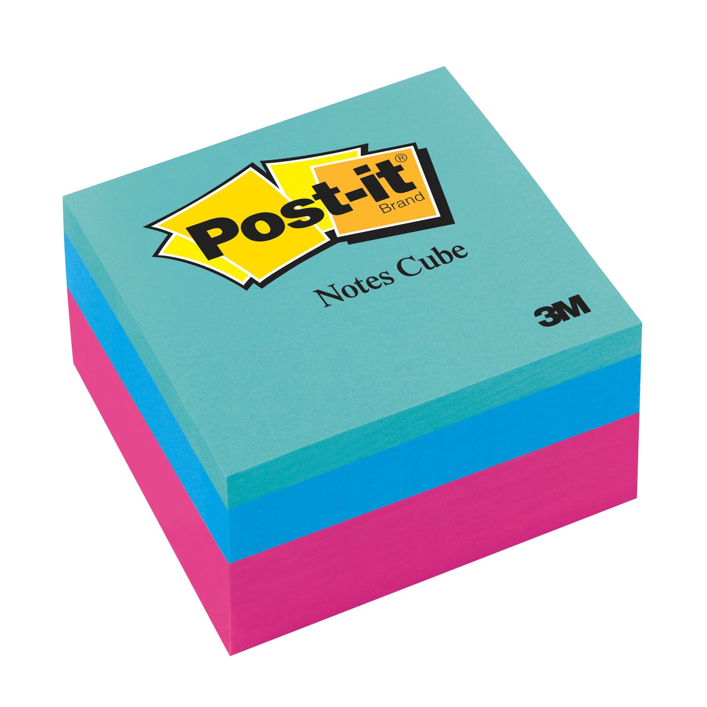 Notes Cube, Ultra Colors, 3" x 3", Pack of 3