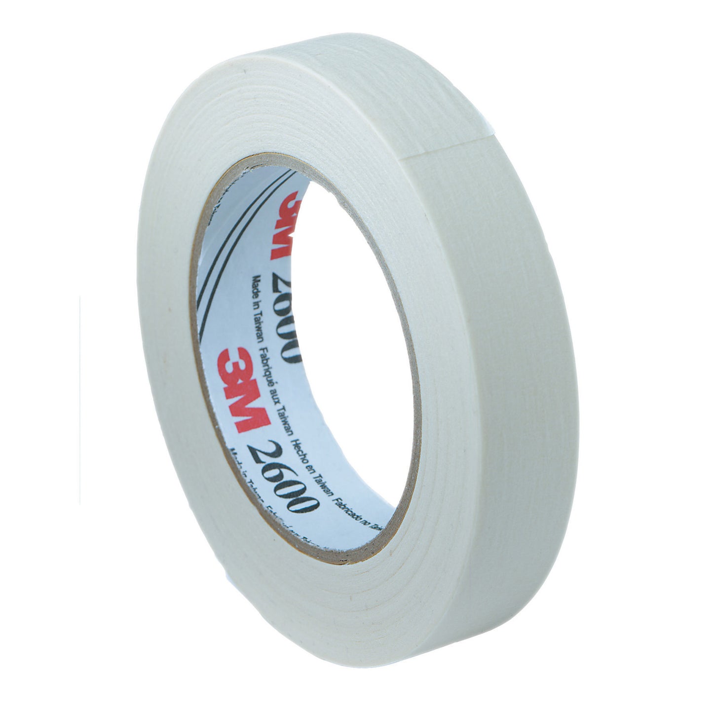 Masking Tape, 1 in x 60 yds, White, 6 Rolls