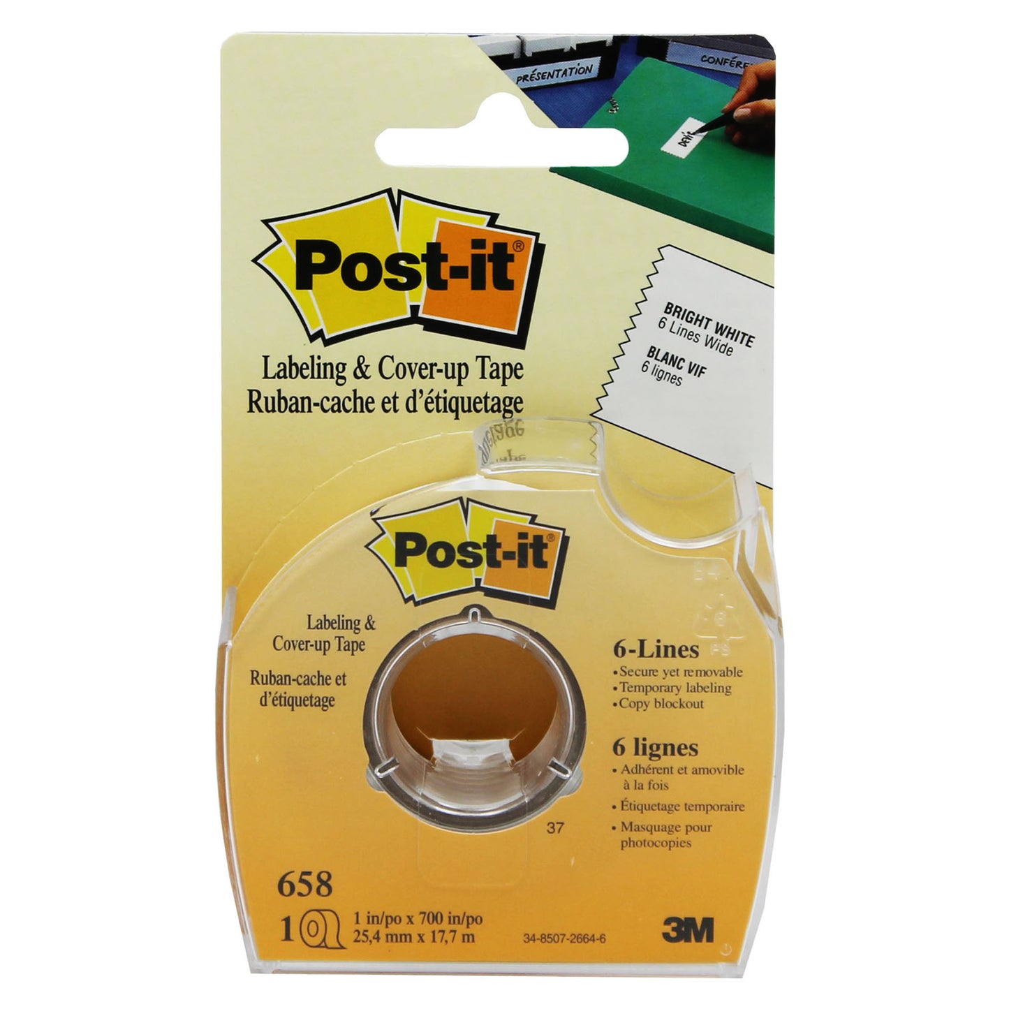 Labeling & Cover-up Tape, 1" x 700"