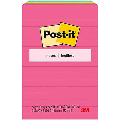Notes, 4 in x 6 in, Poptimistic Collection, Lined, 3 Pads/Pack