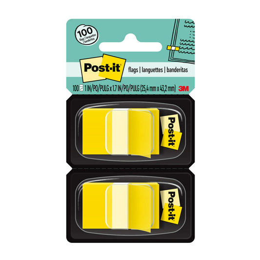 Flags - Yellow, 50/Dispenser, 2 Dispenser/Pack