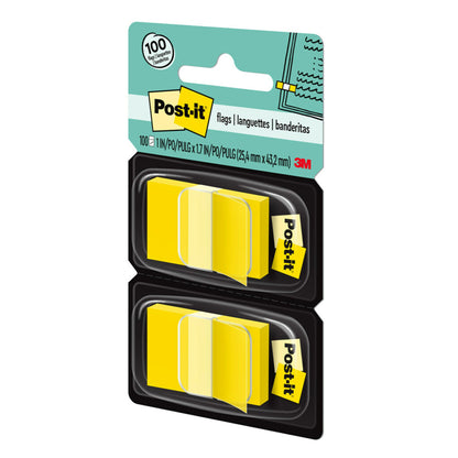 Flags - Yellow, 50/Dispenser, 2 Dispenser/Pack