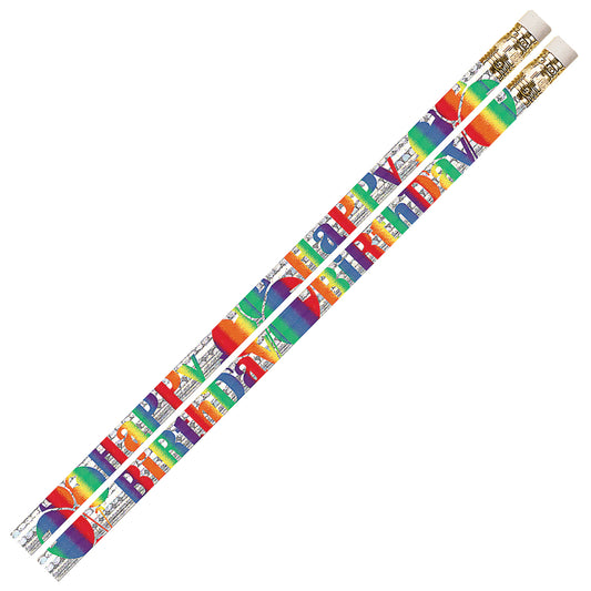 Birthday Blitz Motivational Pencils, Pack of 12