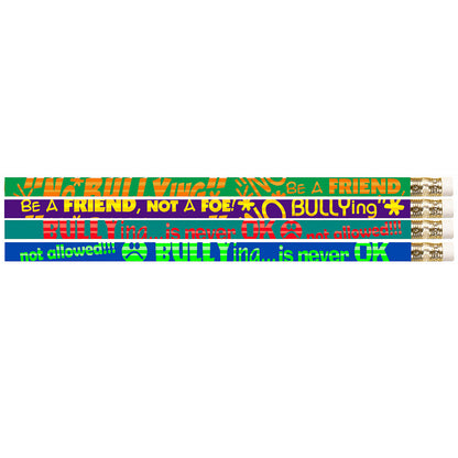 No Bullying Motivational Pencils, 12 Per Pack, 12 Packs