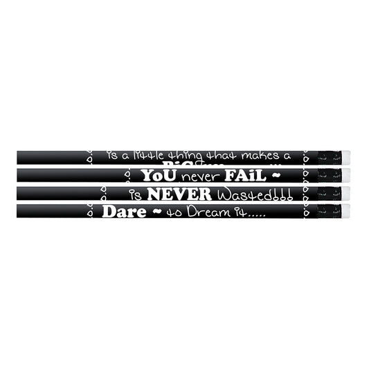 Chalkboard Talk Motivational Pencil, Pack of 12