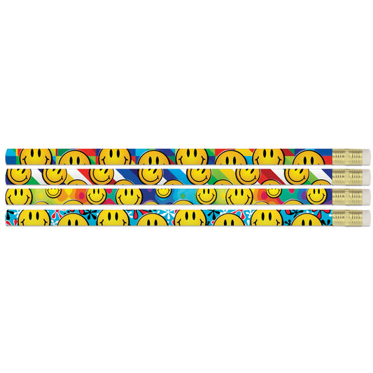 Smiley Sensations Pencils, 12 Per Pack, 12 Packs