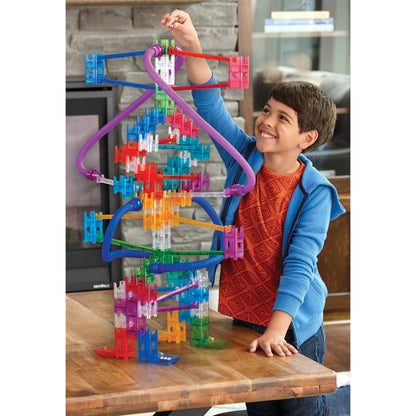 Q-BA-MAZE™ 2.0 Rails Extreme, Marble Maze Building Set, 138 Pieces