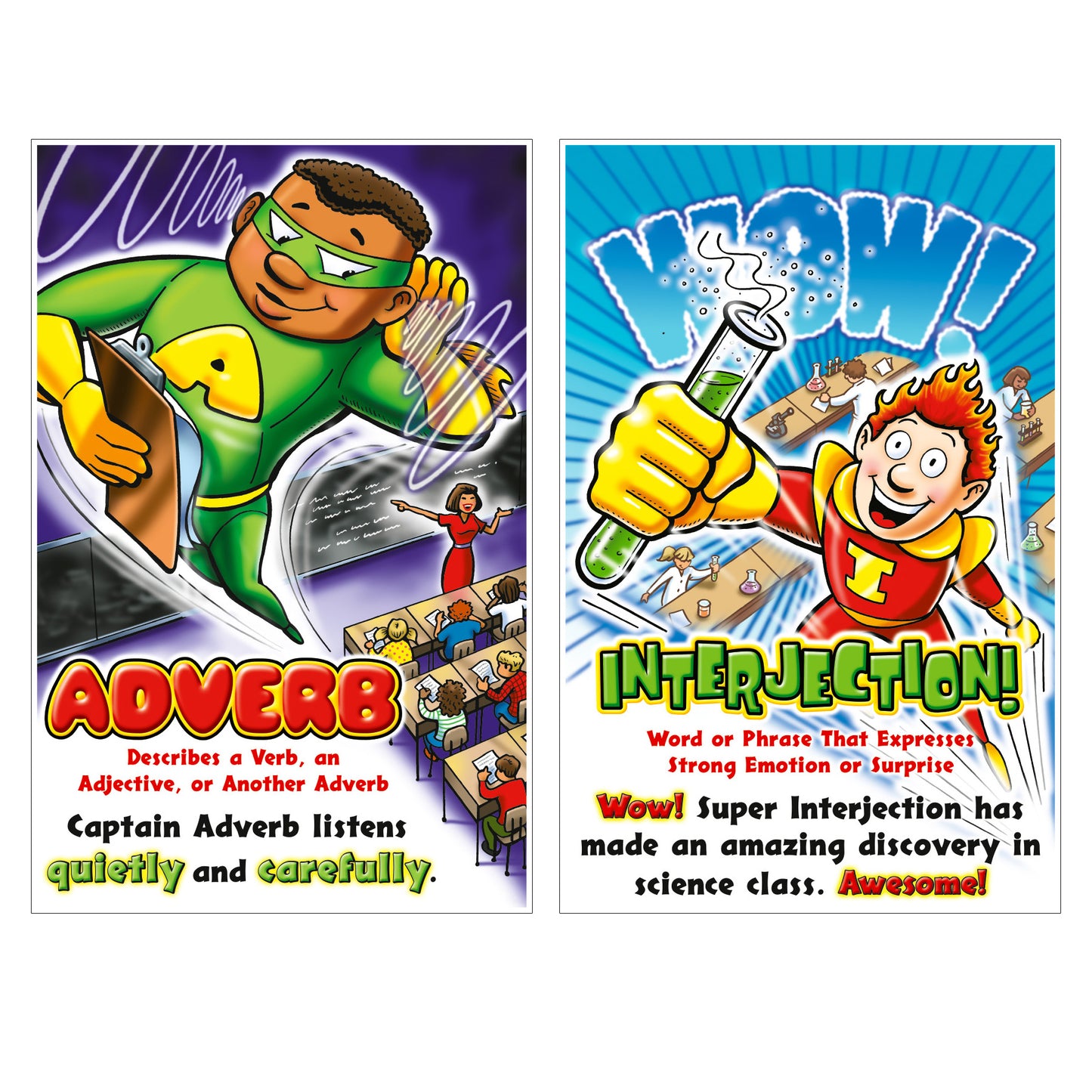 Parts of Speech Superheroes Bulletin Board Set