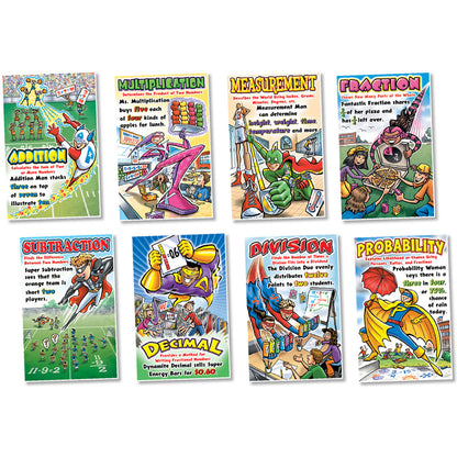 Math Superheroes Bulletin Board Set, 2 Sets