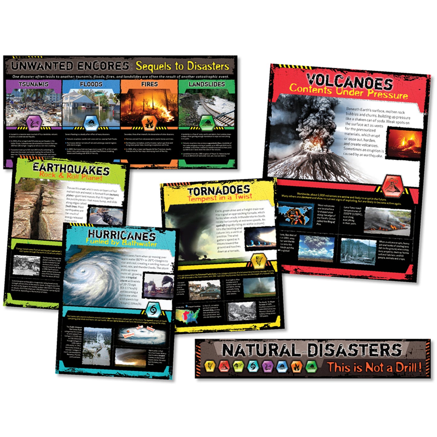 Natural Disasters Bulletin Board Set, Set of 6