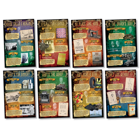 Inventions 1810-1965 Bulletin Board, 2 Sets