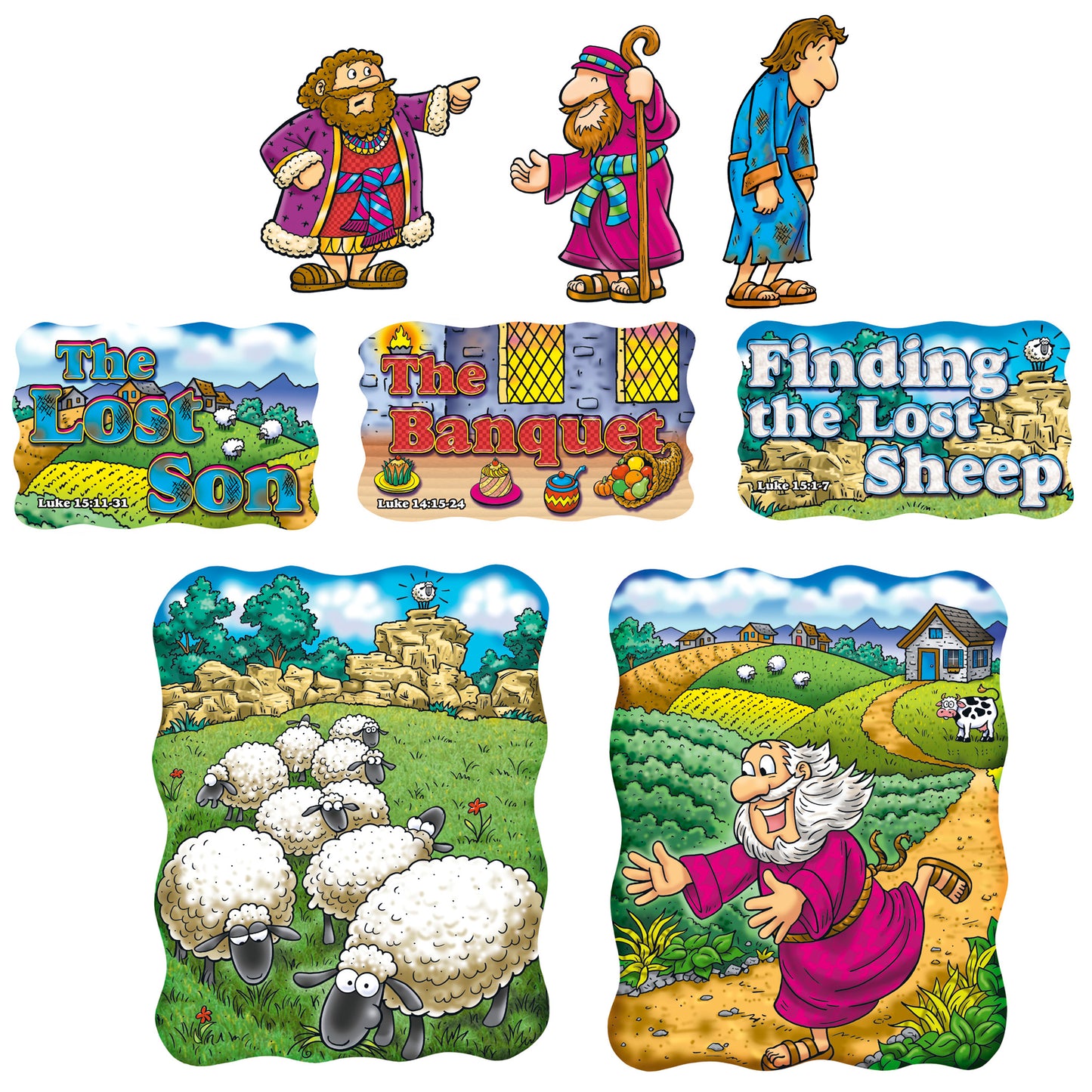 New Testament Parables Bulletin Board, 2 Sets