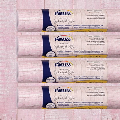 Schoolgirl Style Bulletin Board Paper, 48" x 12', Southern Charm in Pink, 4 Rolls