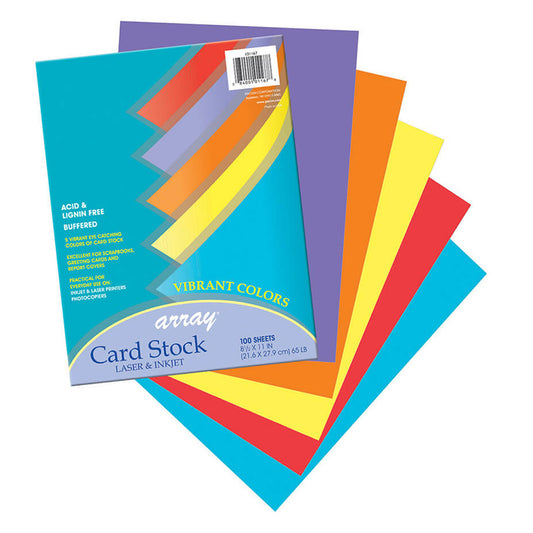 Card Stock, Vibrant Colors, 200 Sheets