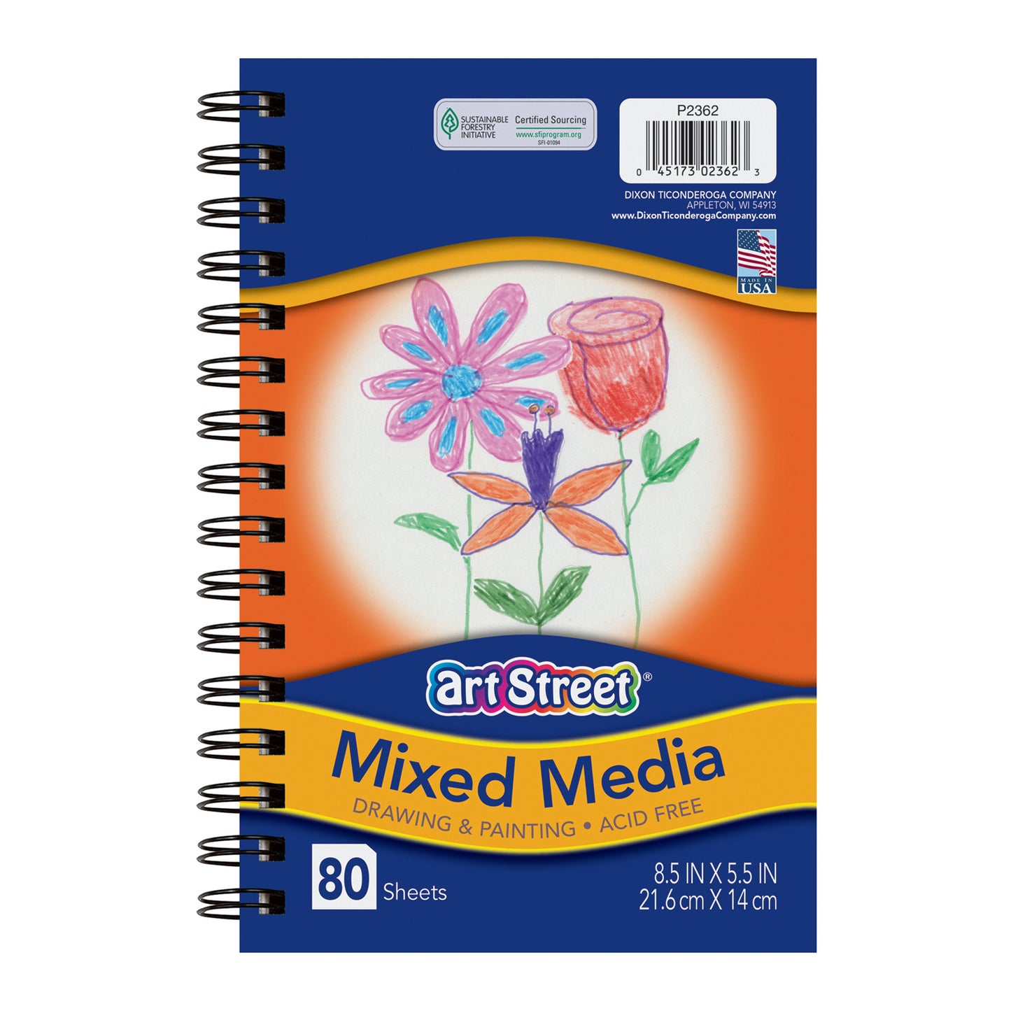 Mixed Media Journal, Heavyweight, 8-1/2" x 5-1/2", 80 Sheets