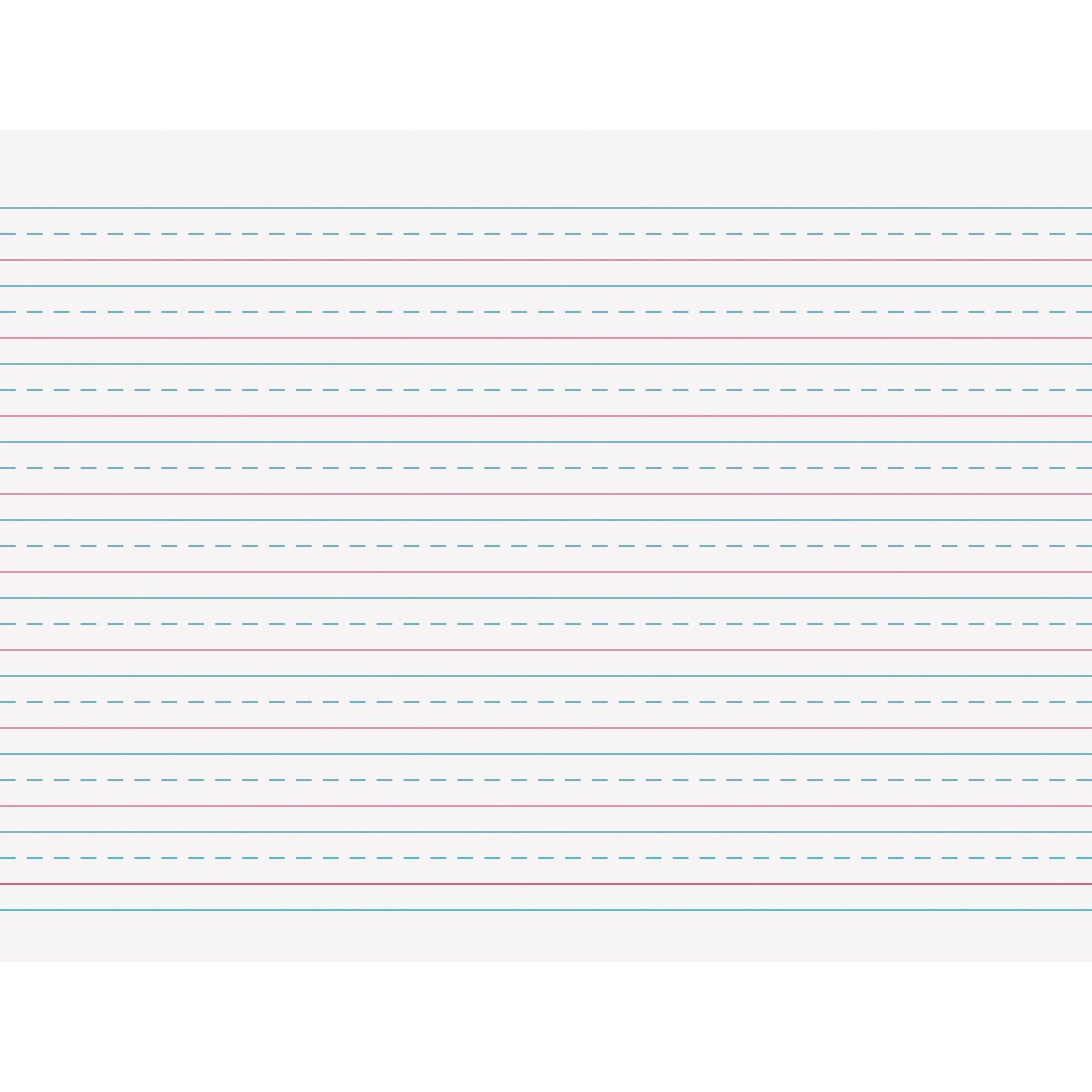 Multi-Program Handwriting Tablet, D'Nealian/Zaner-Bloser, 1/2" x 1/4" x 1/4" Ruled Long, 10-1/2" x 8", 40 Sheets, Pack of 12