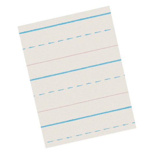 Newsprint Handwriting Paper, Skip-A-Line, Grade 1, White, 1/2" Ruled (Long Way), 11" x 8-1/2", 500 Sheets Per Pack, 5 Packs