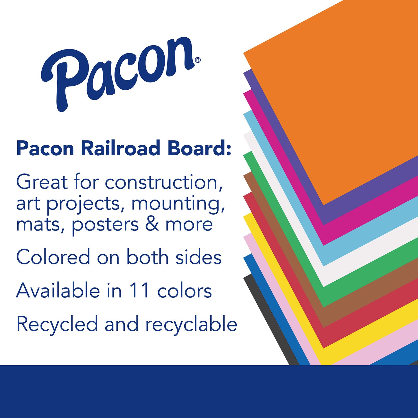 6-Ply Railroad Board, White, 22" x 28", 25 Sheets