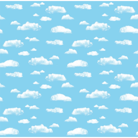 Bulletin Board Art Paper, Clouds, 48" x 12', 4 Rolls