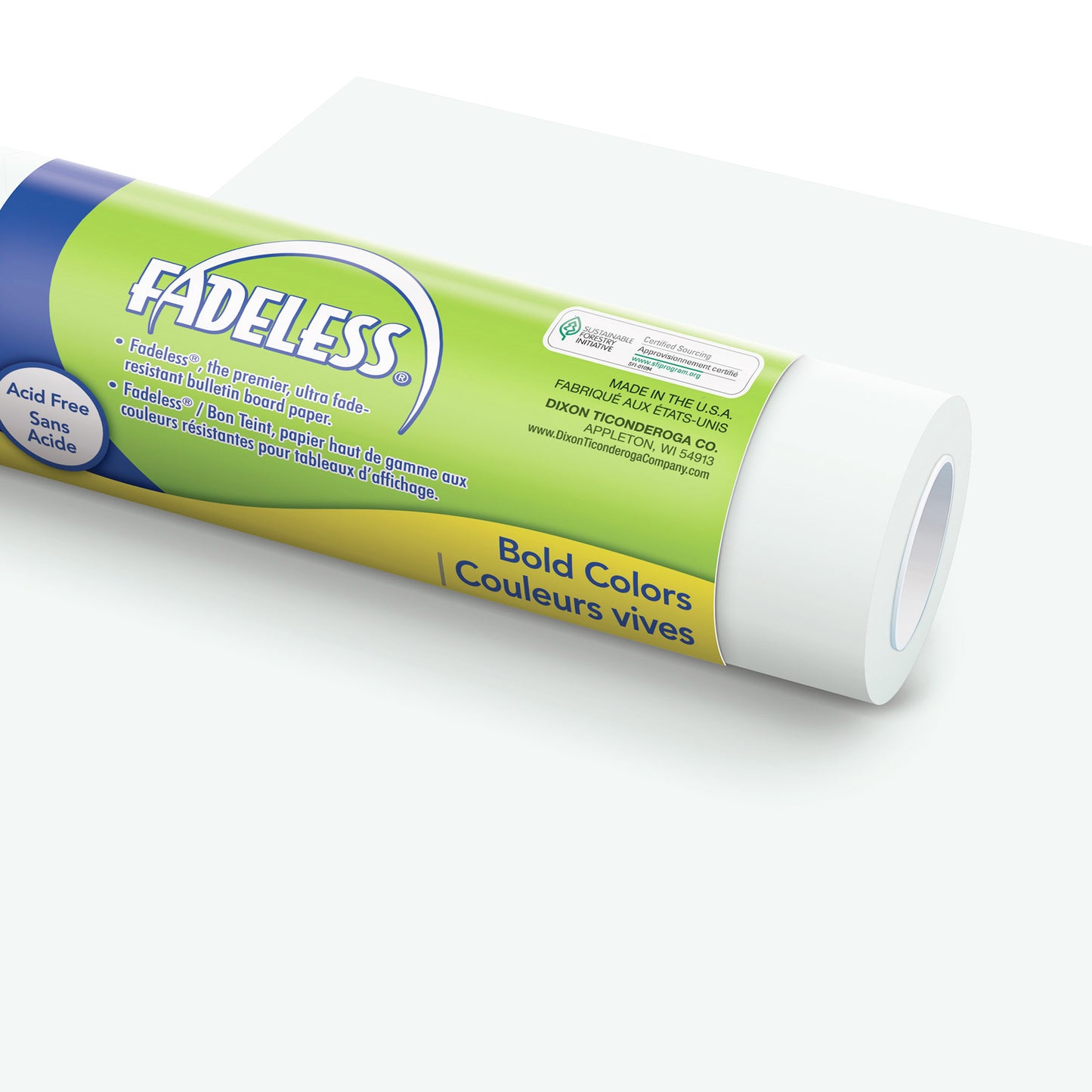 Bulletin Board Art Paper, White, 48" x 12', 4 Rolls