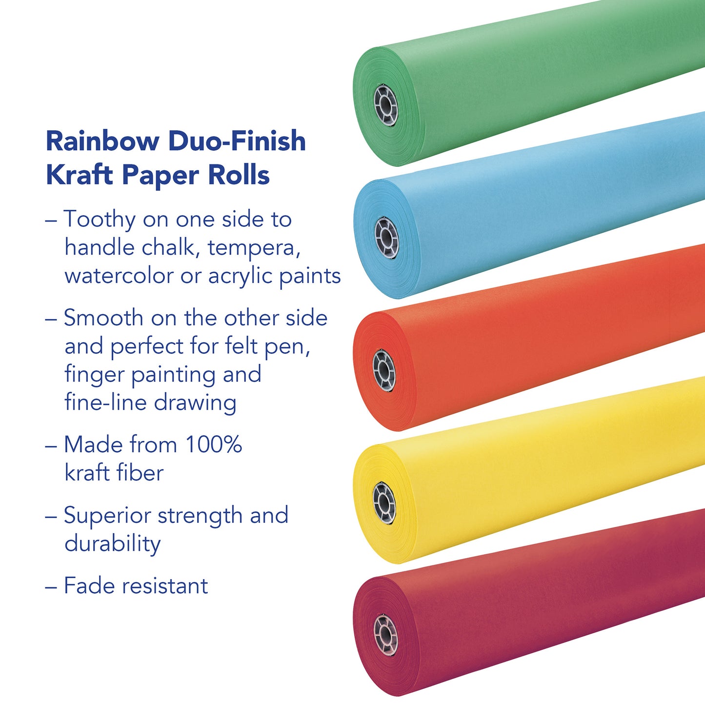 Colored Kraft Duo-Finish® Paper, Royal Blue, 36" x 1000', 1 Roll