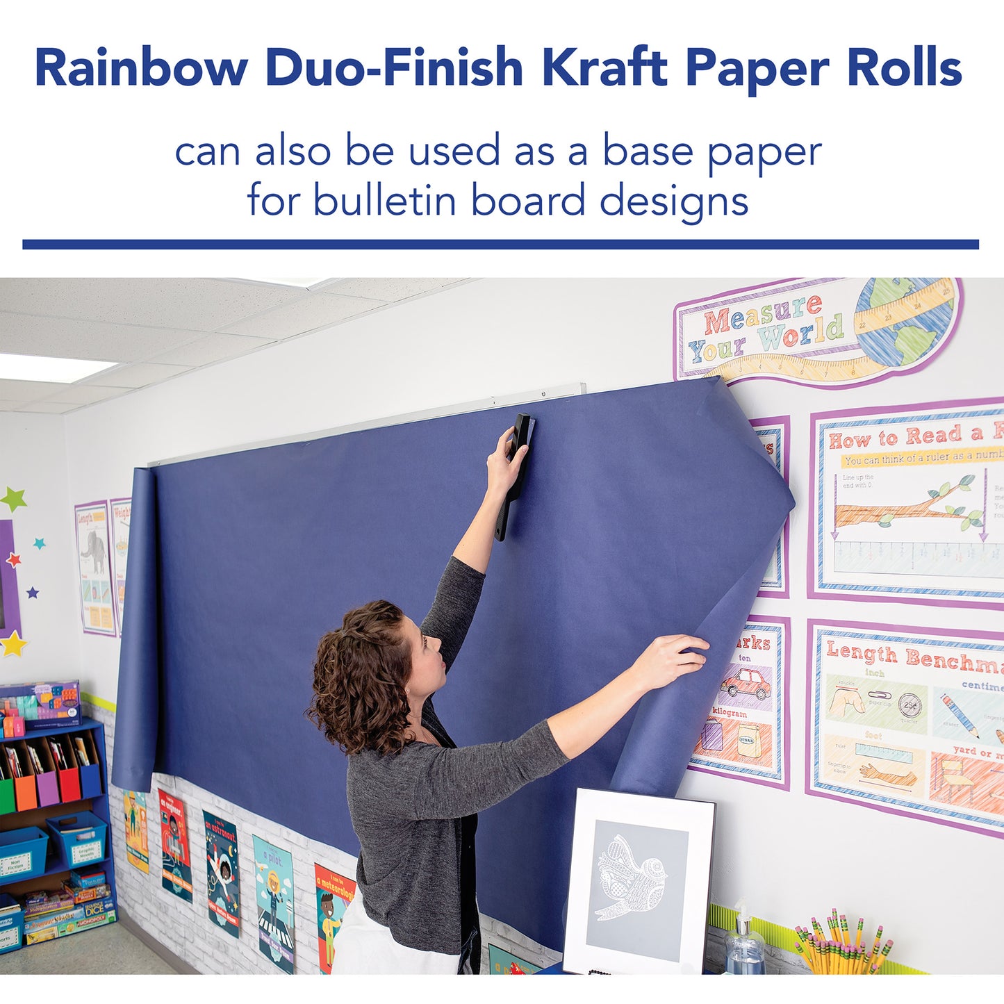 Colored Kraft Duo-Finish® Paper, Royal Blue, 36" x 1000', 1 Roll