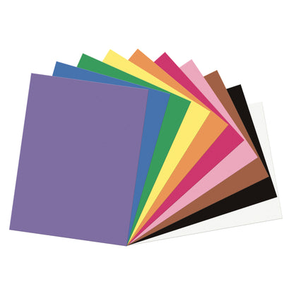 Construction Paper, 10 Assorted Colors, 9" x 12", 200 Sheets