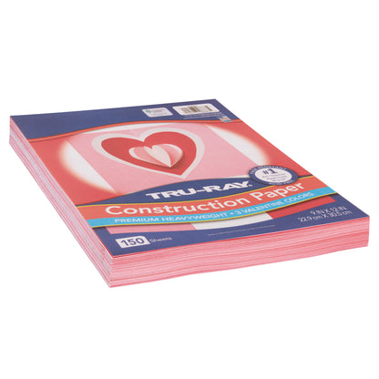 Construction Paper Valentine Assortment, 9" x 12", 150 Sheets