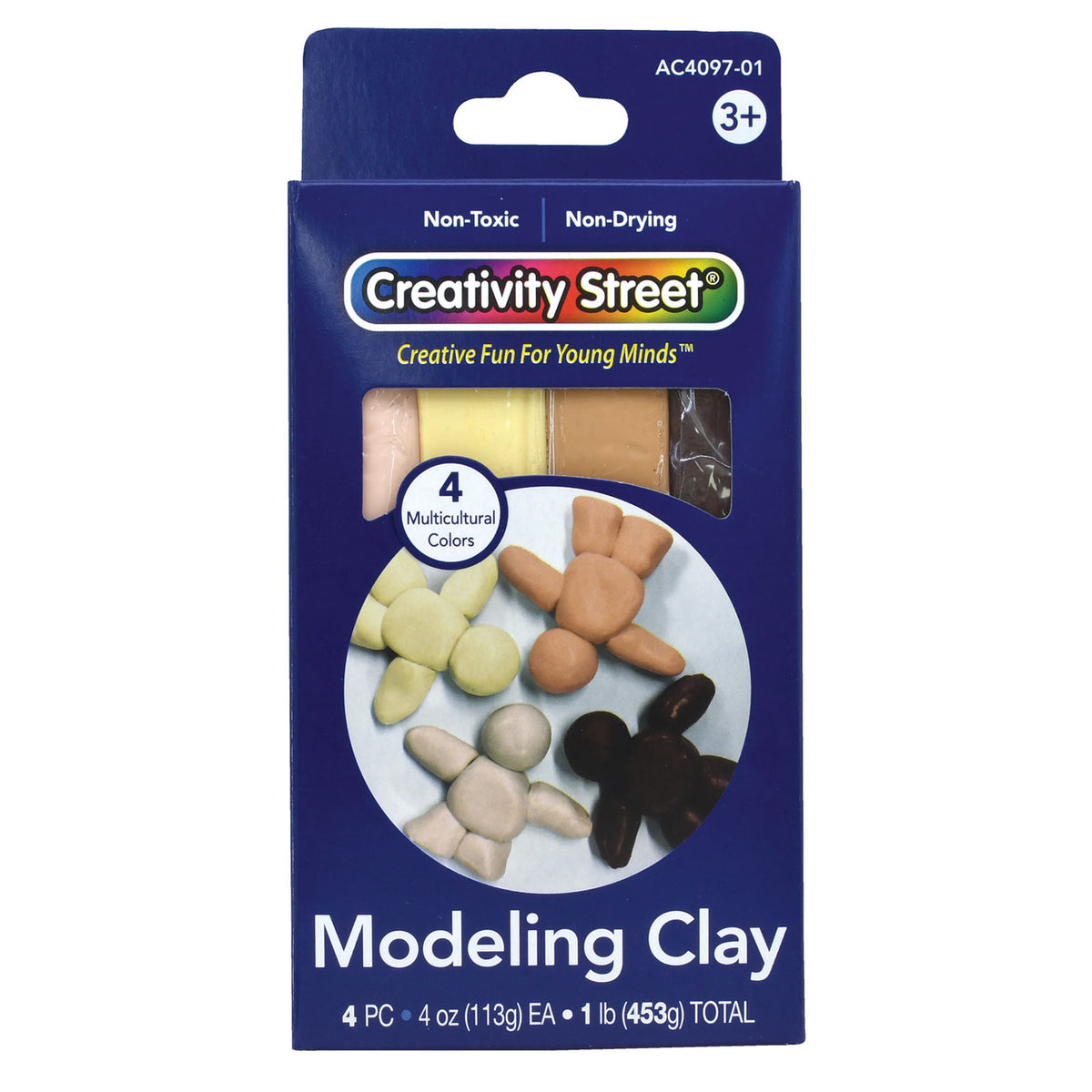 Assorted Modelling Clay Modeling Clay, 4 Multi-Cultural Assortment, 1 lb/4 Sticks – Loomini