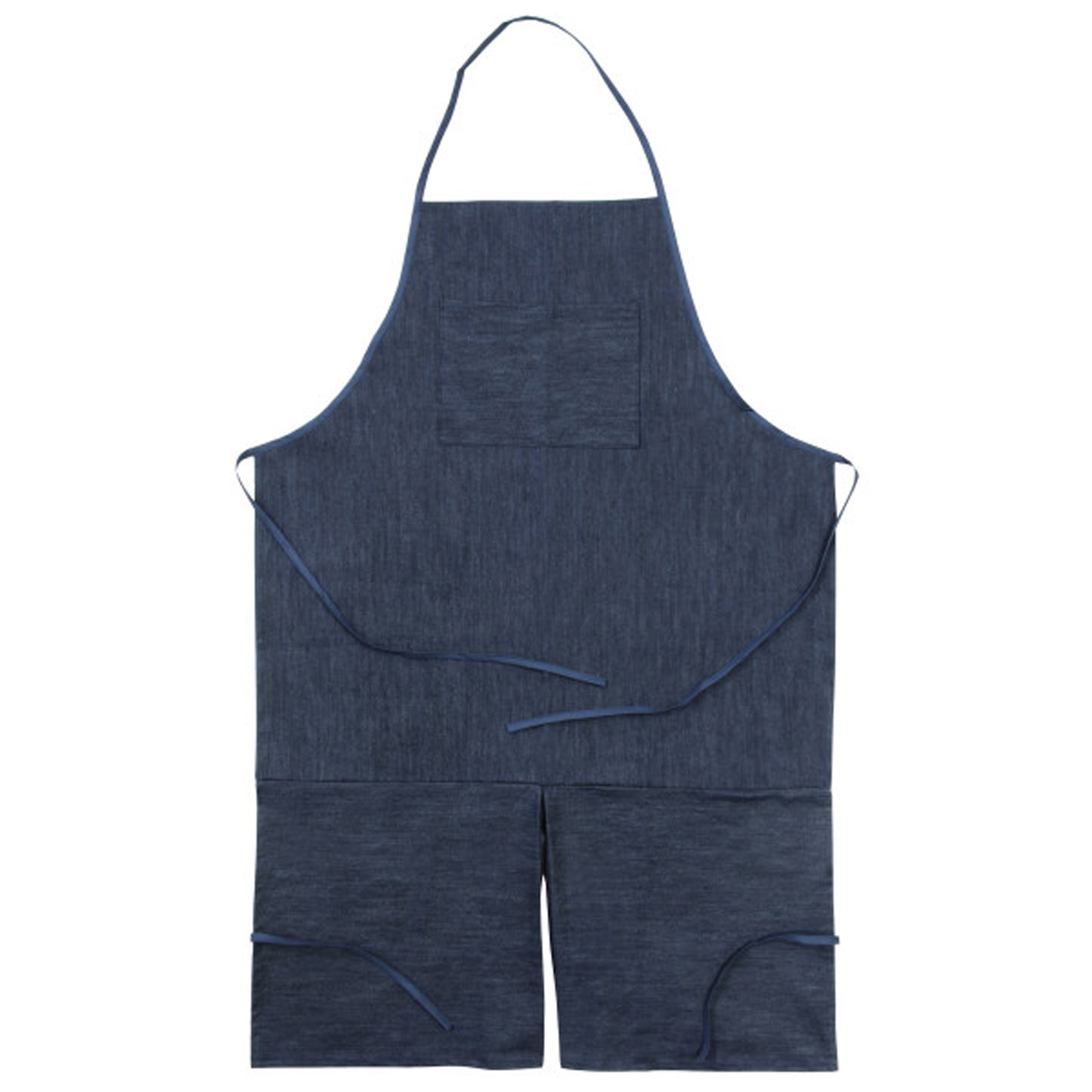 Adult Apron, Dark Blue Denim, 41" x 27-1/2", 1 Count