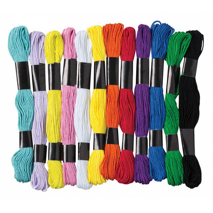 Embroidery Thread, Assorted Colors, 24 Skeins, 8 Yards Each