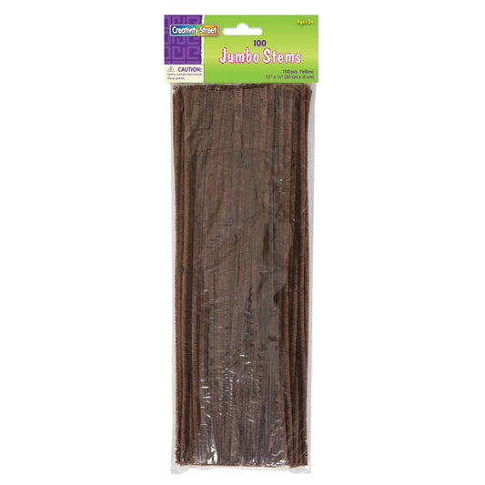 Jumbo Stems, Brown, 12" x 6 mm, 100 Pieces